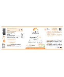 Natur-800 D (vitamin D3), 200 capsules